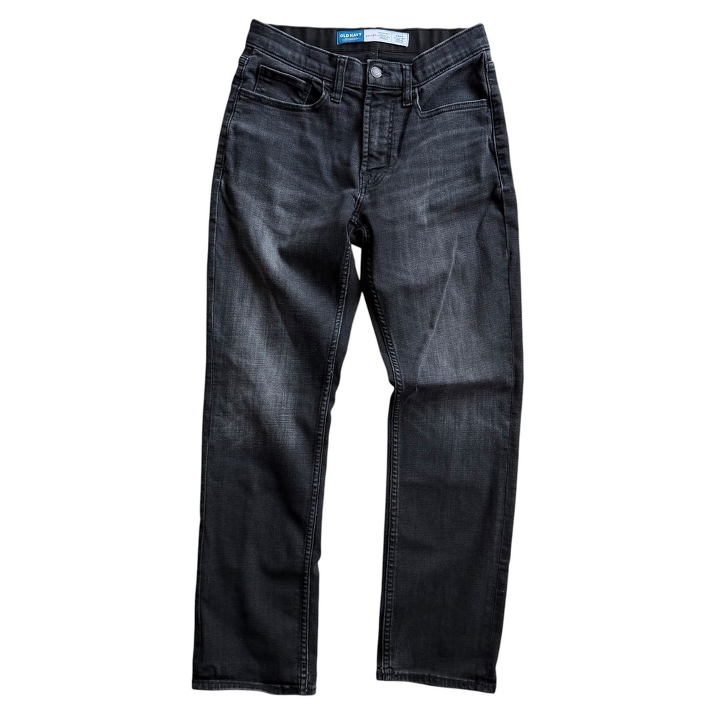 Old Navy Straight Leg Jeans 360 Stretch Washed Black Grunge Skater 28x30